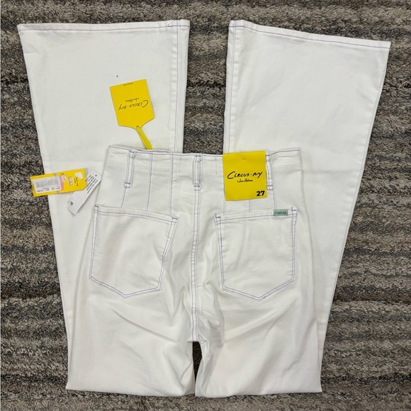 Circus By Sam Edelman Super High Rise Flare Jeans In White Sz 27 NWT | Flared - - Picture 9 of 13